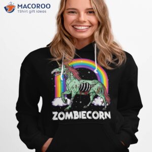 zombiecorn zombie unicorn halloween girls rainbow shirt hoodie 1