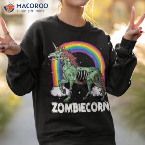 zombiecorn zombie unicorn halloween girls rainbow shirt sweatshirt 2