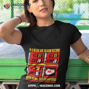 14 3 regular season record super bowl lvii champions shirt tshirt 1