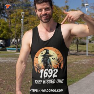 1692 they missed one funny scary salem halloween shirt michael myers tank top