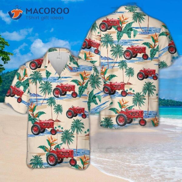 1953 Farmall Super Mv High Crop Tractor Hawaiian Shirt