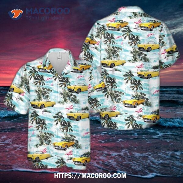 1955 Yellow Ford Thunderbird Hawaiian Shirt