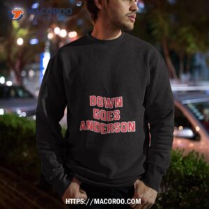 2023 down goes anderson funny cleveland guardians tom hamilton shirt sweatshirt