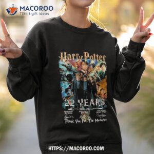 22 years 2001 2023 harry potter member thank you for the memories signatures shirt sweatshirt 2