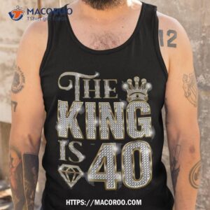 40th birthday decorations 1983 the king is 40 shirt tank top