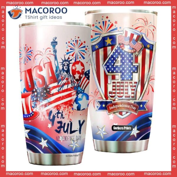 4th Of July Patriotic America Flag Stainless Steel Tumbler