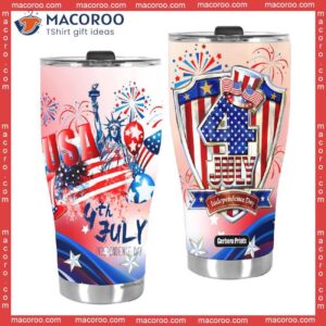 4th of july patriotic america flag stainless steel tumbler 2