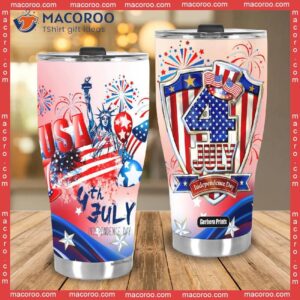 4th of july patriotic america flag stainless steel tumbler 3