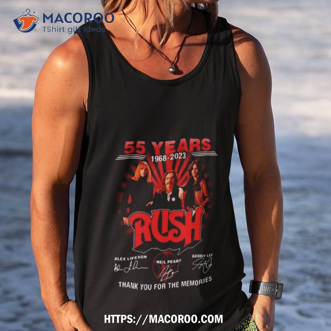 55 Years 1968 2023 Rush Thank You For The Memories Signatures Photo Design Shirt Tank Top
