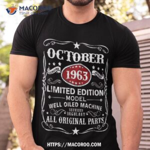 60 Years Old Gifts Vintage October 1963 60th Birthday Shirt, Simple Gifts For Dad