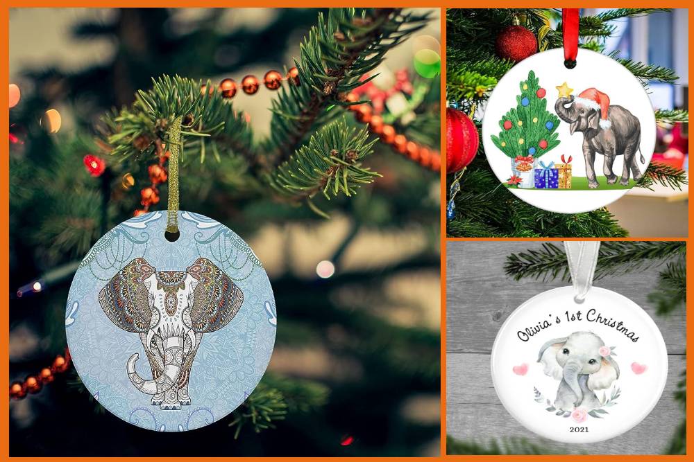 Deck the Halls with Adorable Elephant Christmas Ornaments