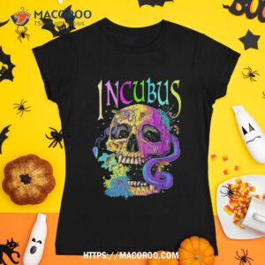 A Crow Left Skull Morning And Flower Incubus View Shirt, Skeleton Head