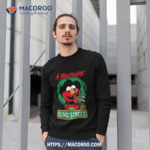 a nightmare on elmo street it s tickle time halloween 2023 shirt sweatshirt 1