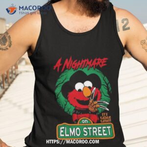 a nightmare on elmo street it s tickle time halloween 2023 shirt tank top 3