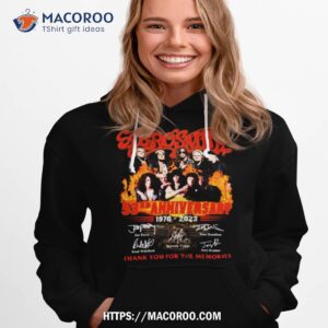 aerosmith 53rd anniversary 1970 2023 thank you for the memories shirt hoodie 1
