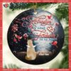 Always In My Mind Forever Heart Circle Ceramic Ornament, Grey Cat Ornaments