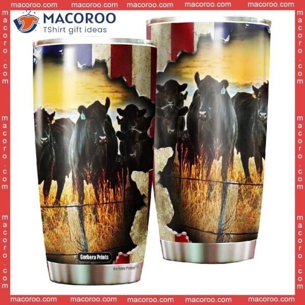 American Flag Buffalo Stainless Steel Tumbler