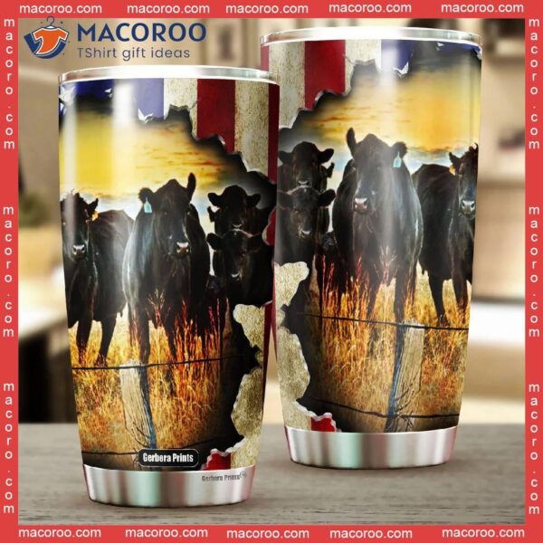 American Flag Buffalo Stainless Steel Tumbler