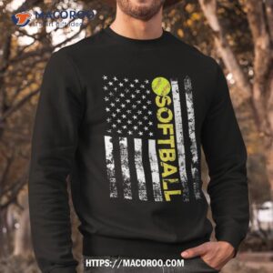 american flag softball team gift shirt gift ideas for older dad sweatshirt
