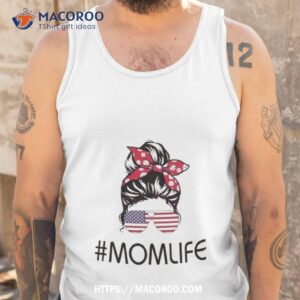 american mom life messy bun mom shirt tank top