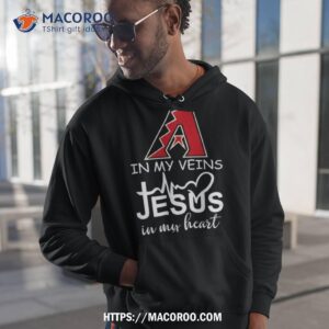 Arizona Diamondbacks Logo 2023 In My Veins Jesus In My Hearshirt
