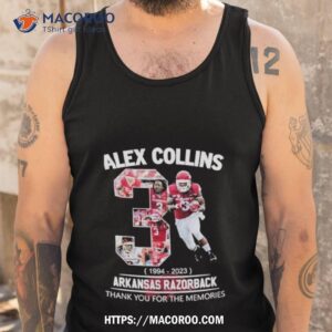 Arkansas Razorbacks – Alex Collins 1994 – 2023 Unisex Shirt 3 arkansas razorbacks alex collins 1994 2023 unisex shirt tank top