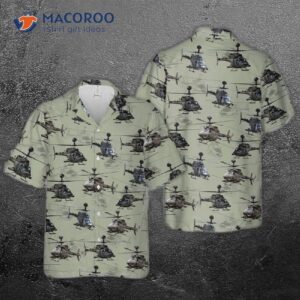 Army Bell Oh-58 Kiowa Hawaiian Shirt