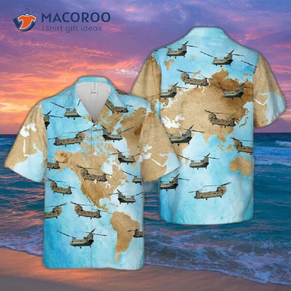 Army Boeing Ch-47 Chinook Hawaiian Shirt