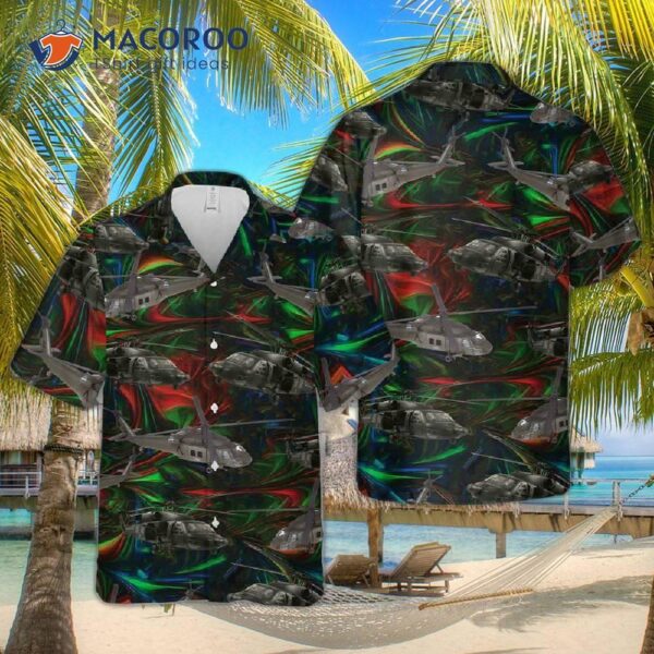 Army Uh-60 Black Hawk Hawaiian Shirt