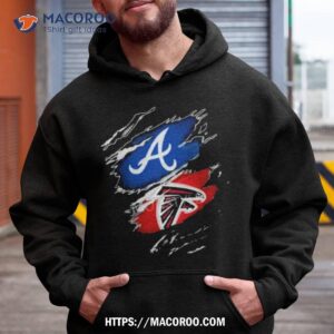 Atlanta Braves And Atlanta Falcons Torn Ripped Shirt
