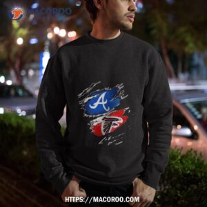 atlanta braves and atlanta falcons torn ripped shirt sweatshirt