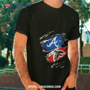 Atlanta Braves And Atlanta Falcons Torn Ripped Shirt