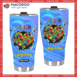 autism awareness steel tumbler 2 1