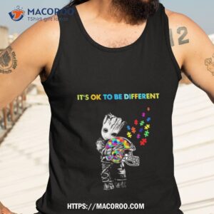 baby groot hug autism cleveland browns it s ok to be differenshirt tank top 3