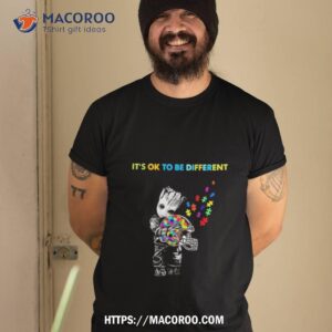 Baby Groot Hug Autism Cleveland Browns It’s Ok To Be Differenshirt