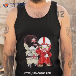 Baby Jack Skellington And Pennywise Nebraska Cornhuskers Halloween Shirt 3 baby jack skellington and pennywise nebraska cornhuskers halloween shirt tank top