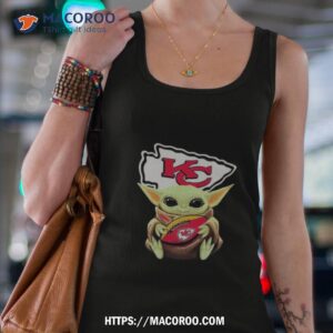 baby yoda hug basketball kansas city chiefs logo design shirt tank top 4