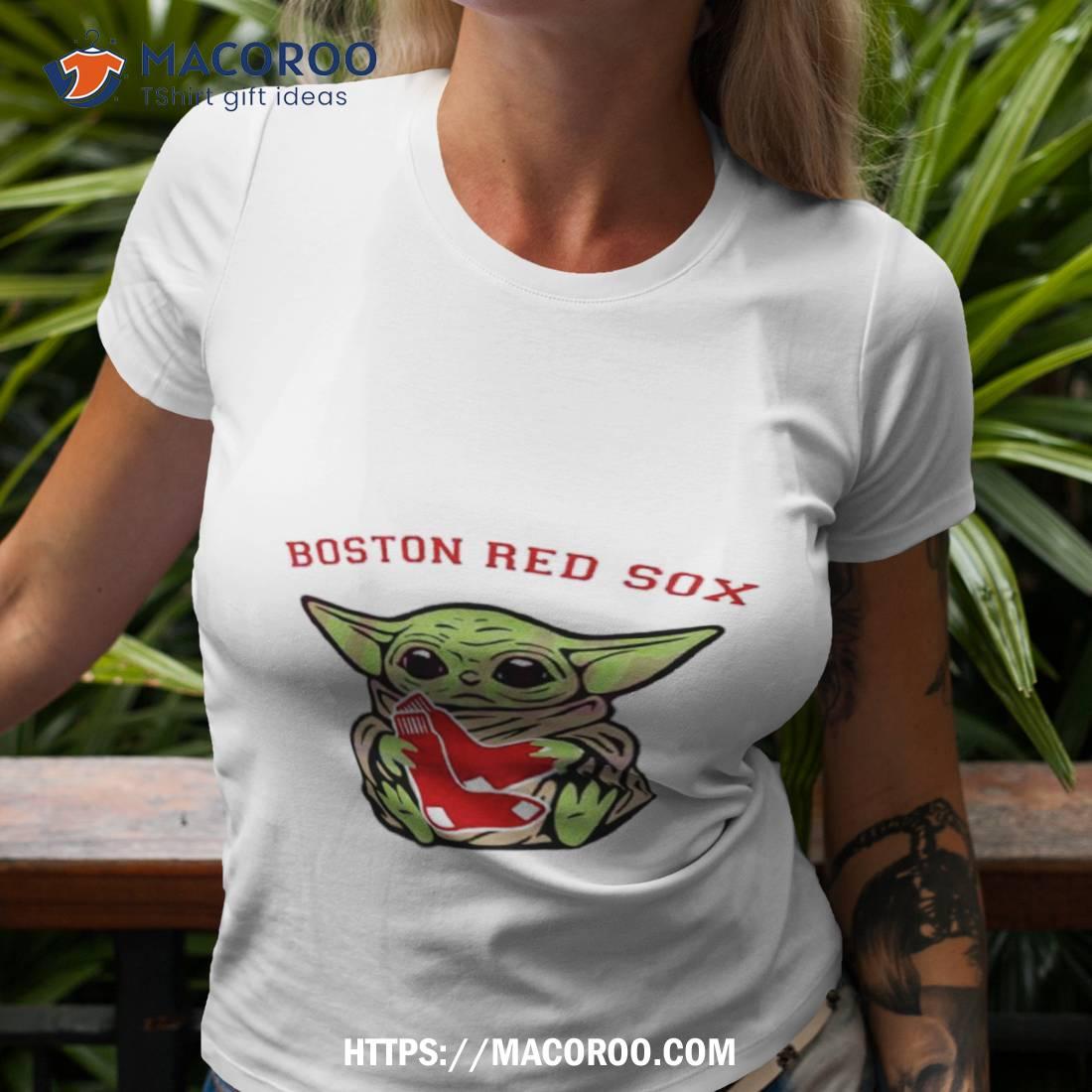 Baby Yoda Hug Logo Boston Red Sox Sport 2023 Shirt