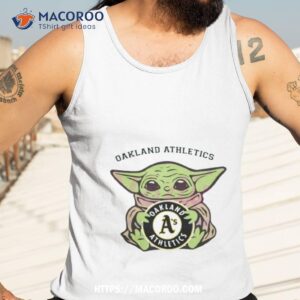 baby yoda hug logo oakland athletics sport 2023 shirt tank top 3