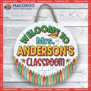 Back To School,personalized Teacher Door Hanger, Classroom Sign, Gift, Decor, Custom Sign