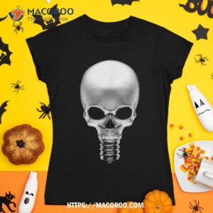 Bad Idea Gothic Skull Halloween Light Bulb Shirt, Halloween Skull