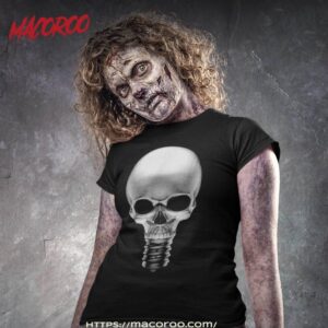 Bad Idea Gothic Skull Halloween Light Bulb Shirt, Halloween Skull