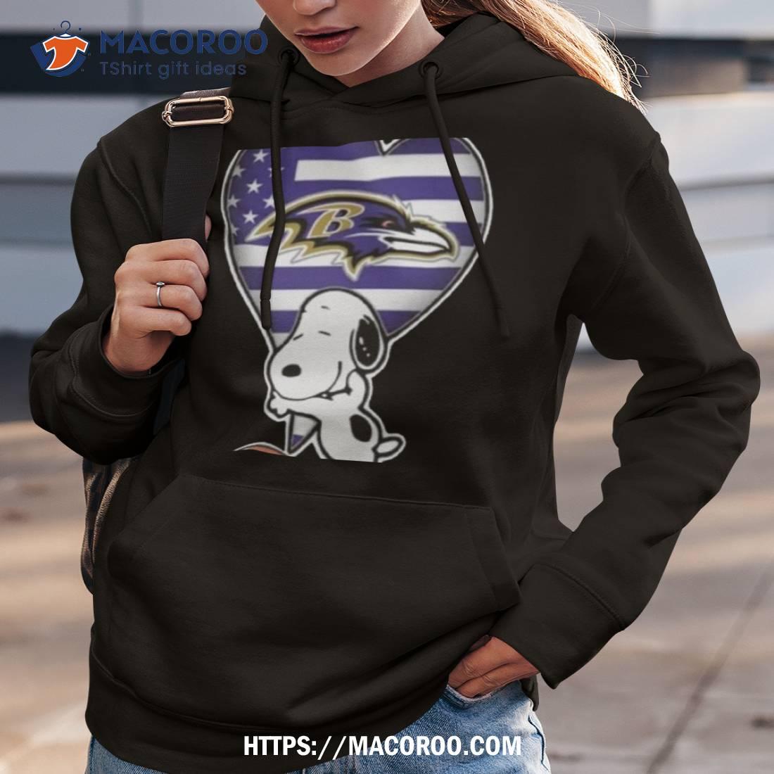 Baltimore Ravens Snoopy Love Football Sports 2023 Shirt Hoodie 3