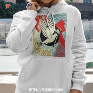 Barb Wire Dove Collage Poster Shirt