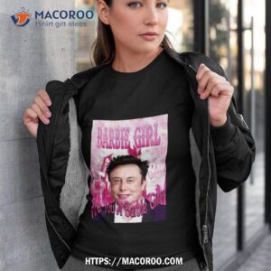barbie girl elon musk pink collage shirt tshirt 3