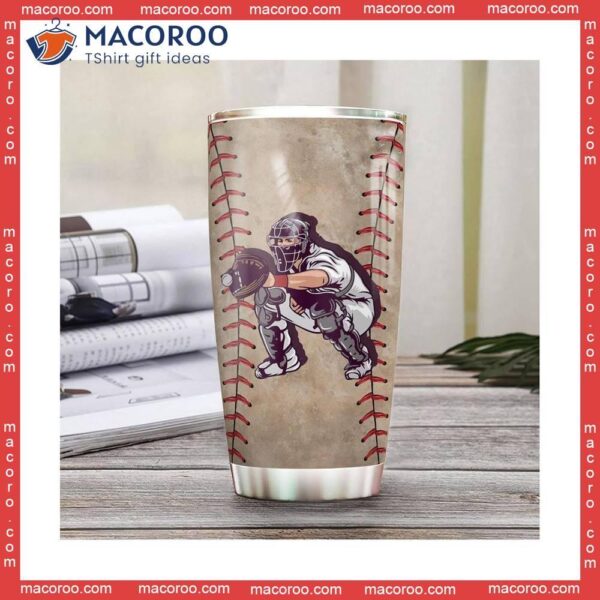 Baseball Catcher Stainless Steel Tumbler