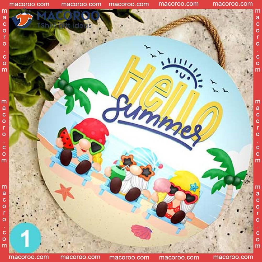 Beach Summer Door Hanger, Welcome Hanger Sign, Gift, Colorful Flip Flop Decor Pool Decorations,hello Sign