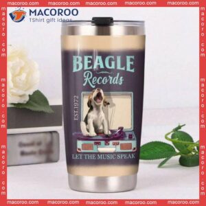 beagle dog record company stainless steel tumbler 0