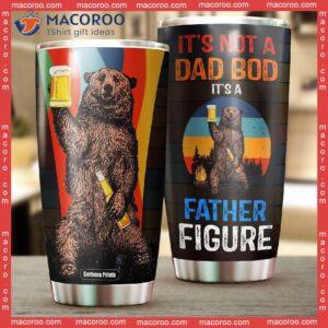 bear and beer lover father s day gift for dad stainless steel tumbler 1