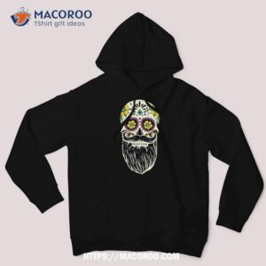 bearded sugar skull dia de los muertos apparel halloween shirt sugar skull pumpkin hoodie